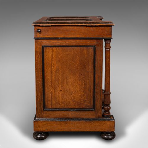 ANTIQUE ARTIST'S MATERIALS TABLE ENGLISH OAK STAND ROBERSON CO VICTORIAN - ADDITIONAL PHOTO 2