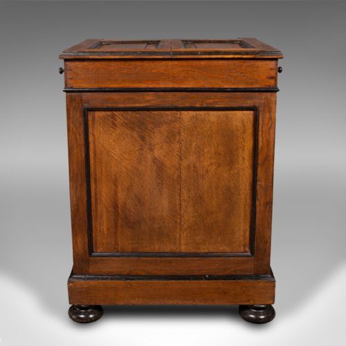 ANTIQUE ARTIST'S MATERIALS TABLE ENGLISH OAK STAND ROBERSON CO VICTORIAN - ADDITIONAL PHOTO 4