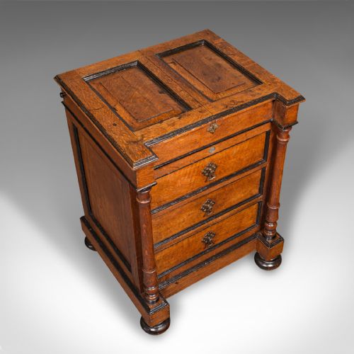 ANTIQUE ARTIST'S MATERIALS TABLE ENGLISH OAK STAND ROBERSON CO VICTORIAN - ADDITIONAL PHOTO 7