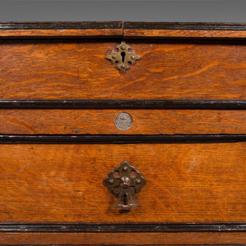 ANTIQUE ARTIST'S MATERIALS TABLE ENGLISH OAK STAND ROBERSON CO VICTORIAN - ADDITIONAL PHOTO 9