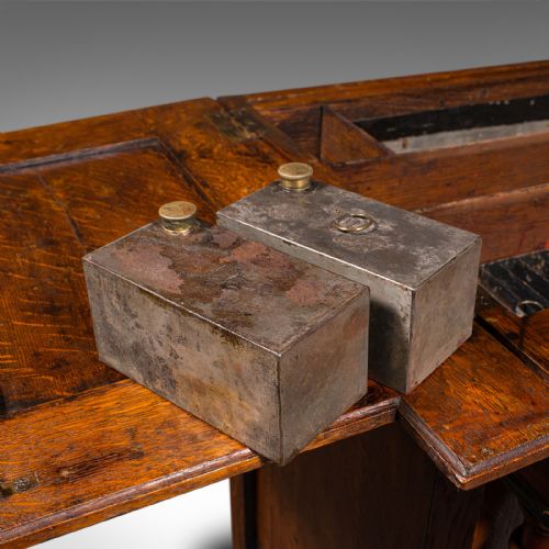 ANTIQUE ARTIST'S MATERIALS TABLE ENGLISH OAK STAND ROBERSON CO VICTORIAN - ADDITIONAL PHOTO 11