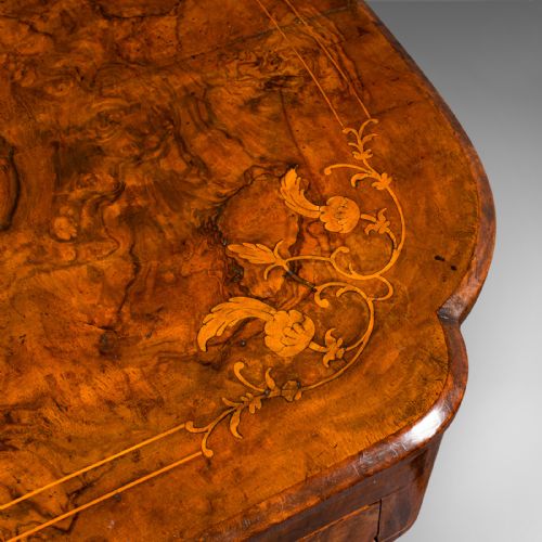 ANTIQUE LADIES WORK TABLE ENGLISH WALNUT WARING GILLOW VICTORIAN - ADDITIONAL PHOTO 8