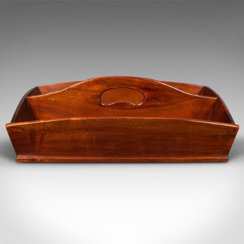 fig 1. Antique Valet's Work Box, English, Butler's Carry, Cutlery Tray, Edwardian, 1910