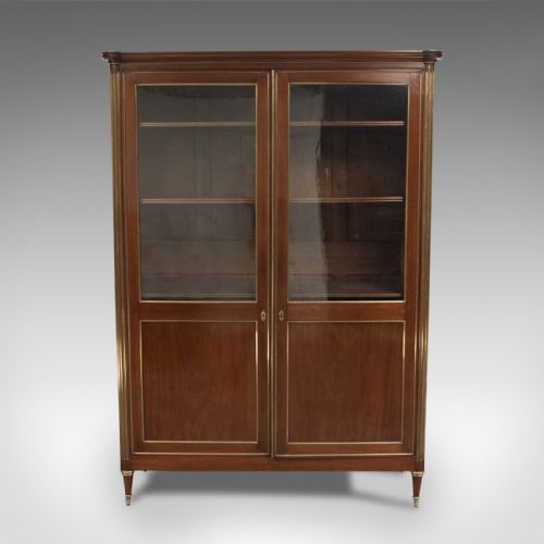 19th Century French Louis Xvi Revival Two Door Bookcase Vitrine Cabinet