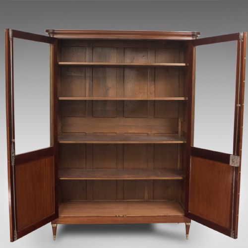 fig 4. 19th Century French Louis XVI Revival Two Door Bookcase Vitrine Cabinet