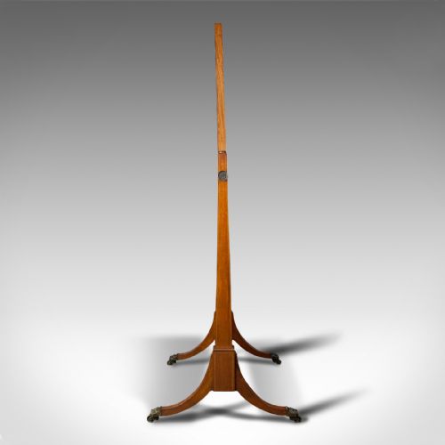 fig 2. Antique Cheval Mirror, English, Walnut, Glass, Bedroom, Boxwood, Victorian, 1900
