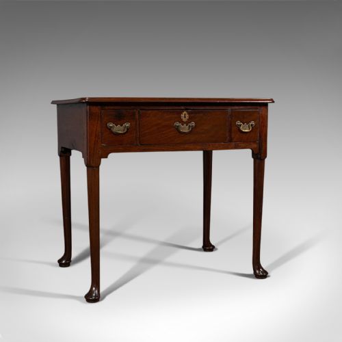 fig 2. Fine Antique Lowboy, English, Mahogany, Side, Serving Table, Georgian, C.1780