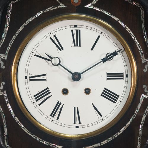 fig 4. Antique Boudoir Clock, French, Ebonised, Decorative, Wall, Victorian, Circa 1880