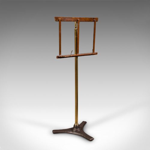 Antique Music Stand, English, Adjustable, Recital, Lectern Rest, Victorian, 1870