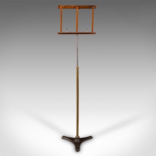 fig 4. Antique Music Stand, English, Adjustable, Recital, Lectern Rest, Victorian, 1870