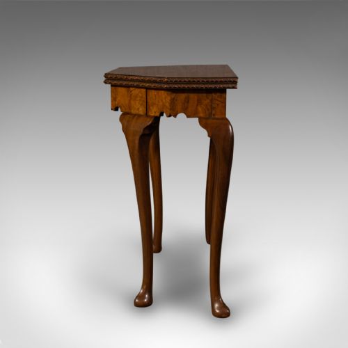 fig 5. Antique Fold Over Card Table, English Walnut, Games, Georgian Revival, Edwardian