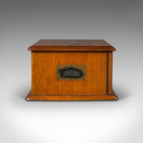 Antique Canteen, English, Oak, Campaign Cutlery, Specimen Drawers, Edwardian