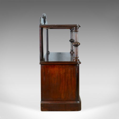 fig 2. Antique Buffet Sideboard, English, Victorian, Mahogany, Server, Circa 1880