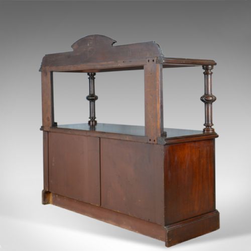 fig 3. Antique Buffet Sideboard, English, Victorian, Mahogany, Server, Circa 1880