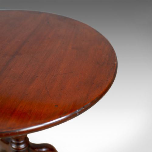 fig 1. Antique Tilt-Top Side Table, English, Georgian, Mahogany, Wine, Circa 1800