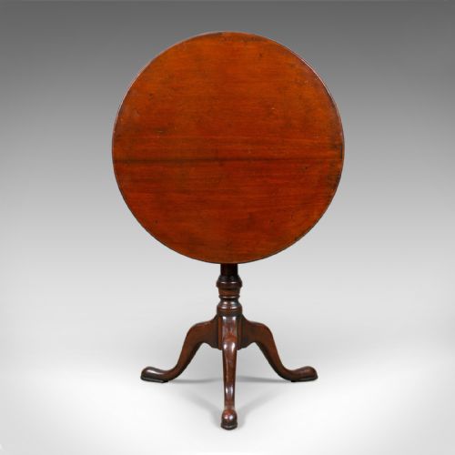 fig 2. Antique Tilt-Top Side Table, English, Georgian, Mahogany, Wine, Circa 1800