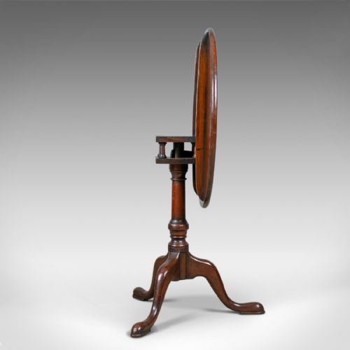 fig 3. Antique Tilt-Top Side Table, English, Georgian, Mahogany, Wine, Circa 1800