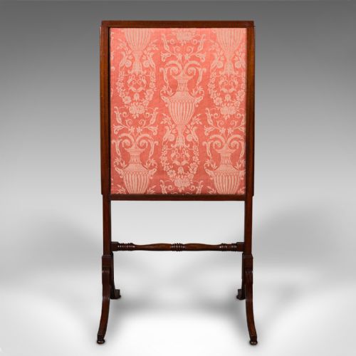 fig 3. Antique Extending Fire Screen, English, Fireside Shield, Victorian, Circa 1860