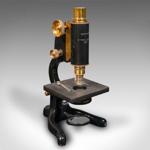 fig 1. Antique Cased Microscope, English, Scientific Instrument, Watson of London, 1920