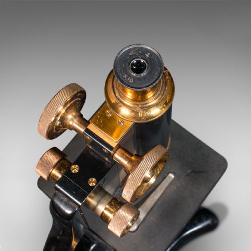 fig 5. Antique Cased Microscope, English, Scientific Instrument, Watson of London, 1920