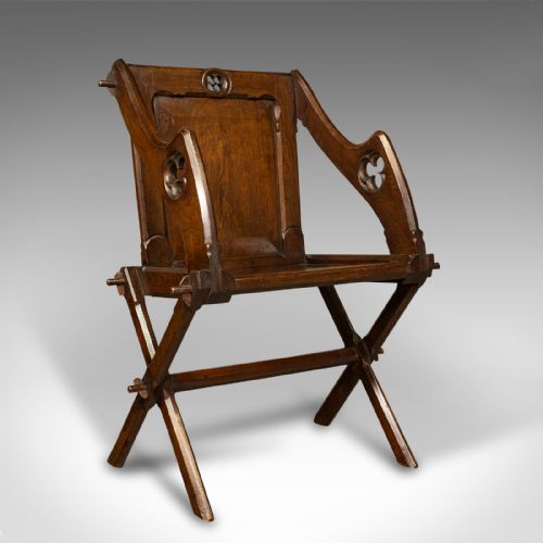 ANTIQUE GLASTONBURY CHAIR ENGLISH PITCH PINE ARMCHAIR GOTHIC TASTE VICTORIAN - ADDITIONAL PHOTO 1