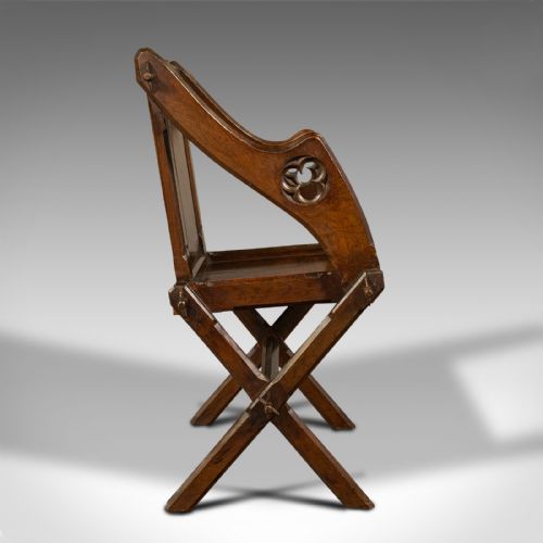 ANTIQUE GLASTONBURY CHAIR ENGLISH PITCH PINE ARMCHAIR GOTHIC TASTE VICTORIAN - ADDITIONAL PHOTO 2