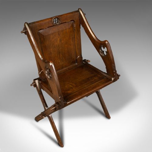 ANTIQUE GLASTONBURY CHAIR ENGLISH PITCH PINE ARMCHAIR GOTHIC TASTE VICTORIAN - ADDITIONAL PHOTO 3