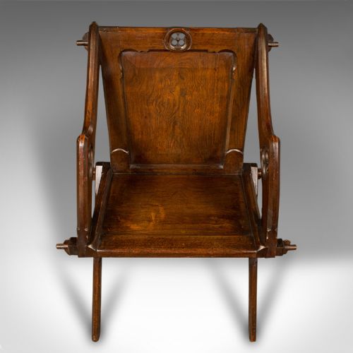 ANTIQUE GLASTONBURY CHAIR ENGLISH PITCH PINE ARMCHAIR GOTHIC TASTE VICTORIAN - ADDITIONAL PHOTO 6