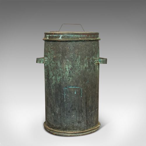 fig 1. Antique Grain Bin, French, Copper, Farmhouse Silo, Fireside, Victorian, C.1890