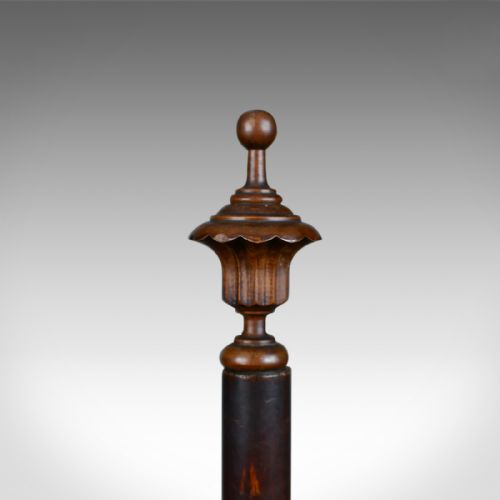 fig 3. Antique Pole Screen, English, Regency, Fire Screen, Rosewood, Crewelwork c.1820