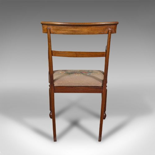 ANTIQUE ELBOW CHAIR ENGLISH ARMCHAIR NEEDLEPOINT DROP IN SEAT LATE GEORGIAN - ADDITIONAL PHOTO 4