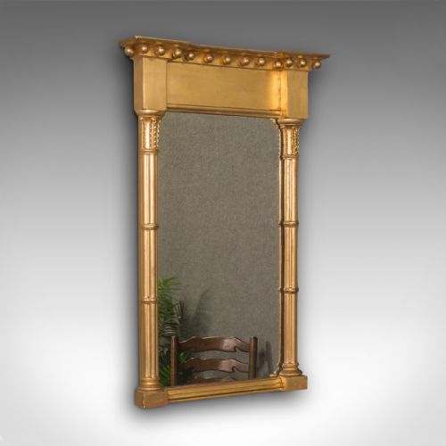 Antique Pier Mirror, English, Giltwood, Decorative, Hall, Regency, Circa 1820