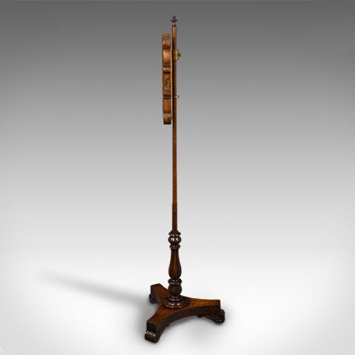 ANTIQUE ADJUSTABLE POLE SCREEN ENGLISH FIRESIDE SHIELD REGENCY CIRCA 1820 - ADDITIONAL PHOTO 5