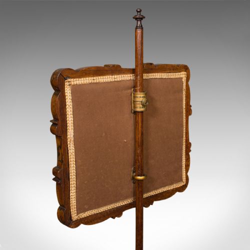 ANTIQUE ADJUSTABLE POLE SCREEN ENGLISH FIRESIDE SHIELD REGENCY CIRCA 1820 - ADDITIONAL PHOTO 7