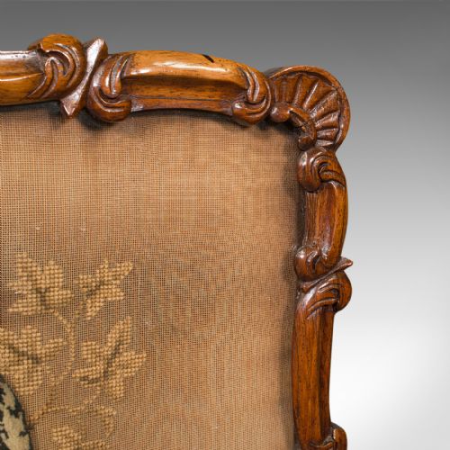 ANTIQUE ADJUSTABLE POLE SCREEN ENGLISH FIRESIDE SHIELD REGENCY CIRCA 1820 - ADDITIONAL PHOTO 8