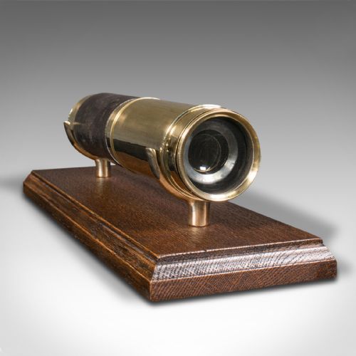 fig 4. Antique 3 Draw Telescope, English, Brass, Terrestrial Refractor, Victorian, 1900