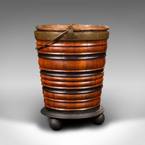 fig 1. Antique Black Forest Fireside Bin, German, Coal, Log Store, Planter, Victorian