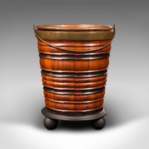 fig 3. Antique Black Forest Fireside Bin, German, Coal, Log Store, Planter, Victorian