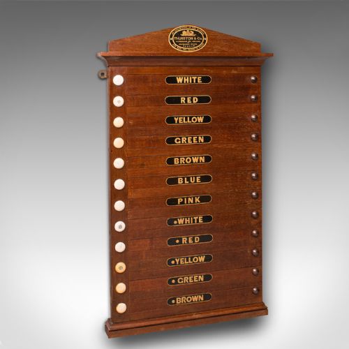 Antique Life Pool Scoreboard, English, 12 Player, Billiards, Thurston, Victorian