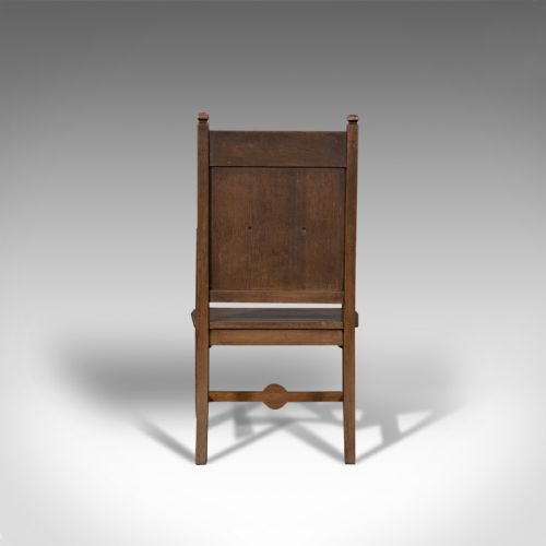 ANTIQUE ELBOW CHAIR OAK HALL CARVER ARMCHAIR ECCLESIASTICAL TASTE EDWARDIAN - ADDITIONAL PHOTO 5