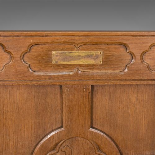 ANTIQUE ELBOW CHAIR OAK HALL CARVER ARMCHAIR ECCLESIASTICAL TASTE EDWARDIAN - ADDITIONAL PHOTO 9
