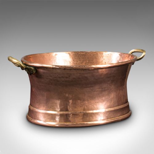 Antique Pheasant Roasting Pan, English, Hand Beaten Copper Pot, Decor, Georgian