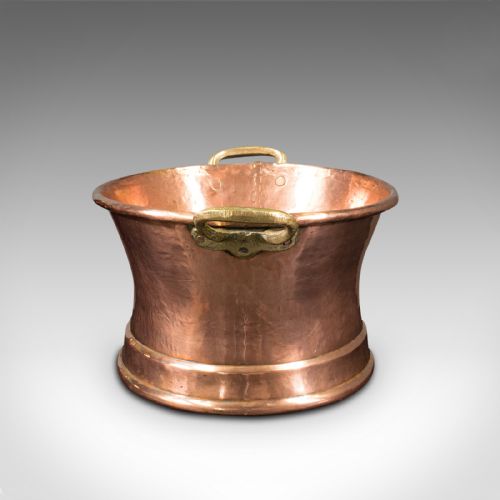 fig 2. Antique Pheasant Roasting Pan, English, Hand Beaten Copper Pot, Decor, Georgian