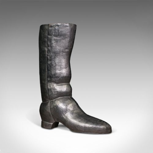Antique Decorative Door Stop, English, Cast Iron, Boot Prop, Victorian, C.1850