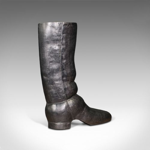 fig 1. Antique Decorative Door Stop, English, Cast Iron, Boot Prop, Victorian, C.1850