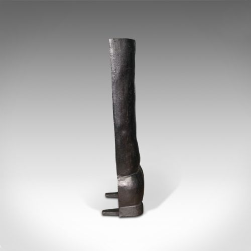 fig 3. Antique Decorative Door Stop, English, Cast Iron, Boot Prop, Victorian, C.1850