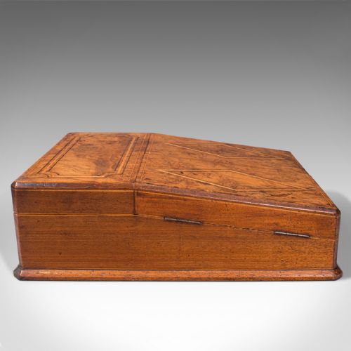 fig 1. Antique Decorative Canteen, English, Burr Walnut, Cutlery Box, Victorian, C.1860