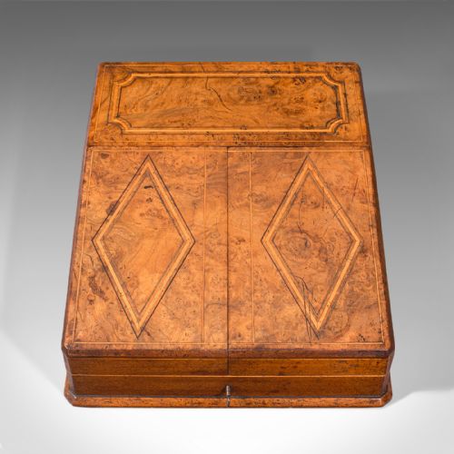 fig 5. Antique Decorative Canteen, English, Burr Walnut, Cutlery Box, Victorian, C.1860