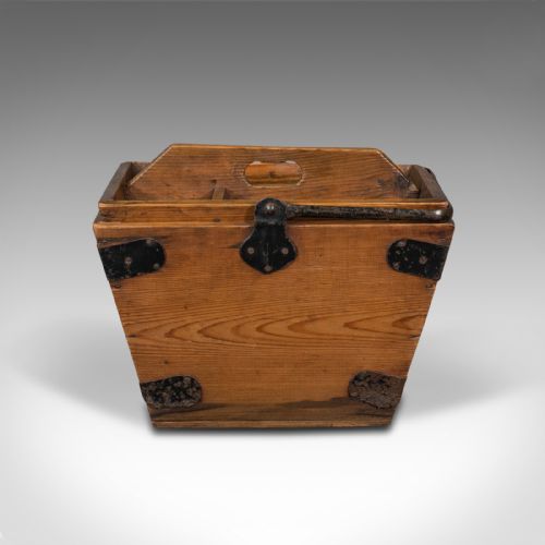 fig 2. Antique Bulb Planter's Trug, English, Pine, Gardening Basket, Victorian, C.1890