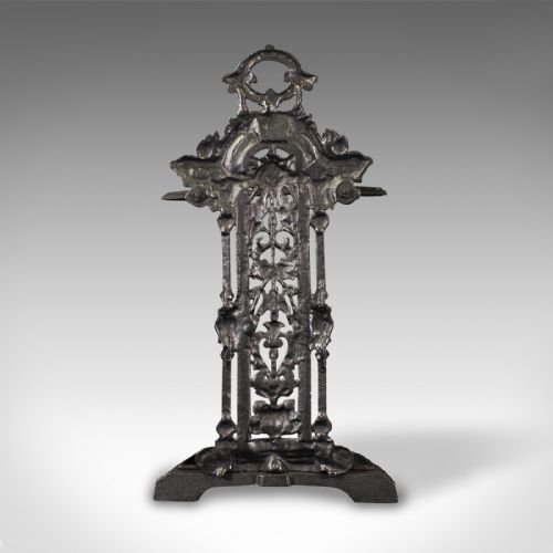 ANTIQUE DECORATIVE HALL STICK STAND ENGLISH AFTER COALBROOKDALE EDWARDIAN - ADDITIONAL PHOTO 4